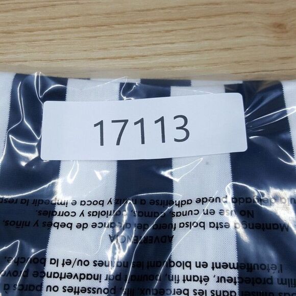 JOSHUA SANDERS Shirt Mens Large Navy White Stripe Smiley Face Pixel Tee $156 - Picture 7 of 7